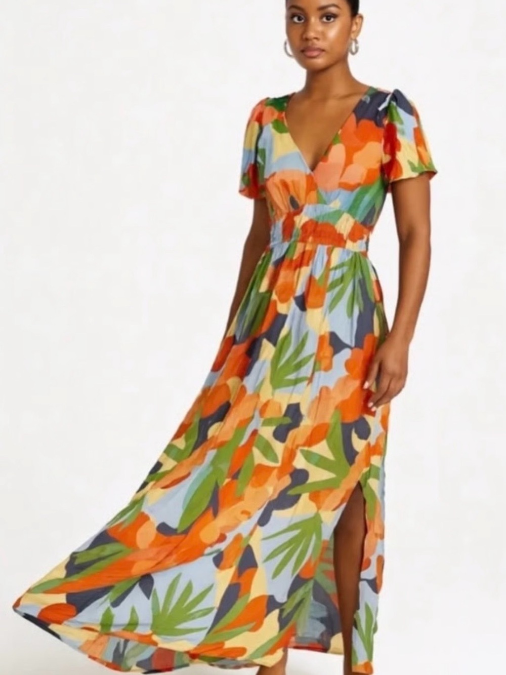 Abel the Label Hilda Abstract Floral Dress Sz Large